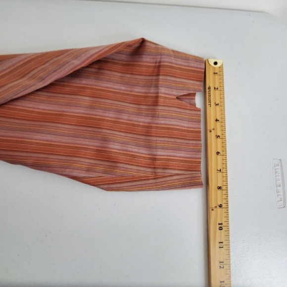 Talbots Woman Silk Blend Ankle Pants 16W Striped Hi-Rise Lined Stretch Waist - Picture 8 of 13